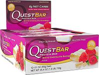 Quest Nutrition, QuestBar, Protein Bar, White Chocolate Raspberry, 12 Bars, 2.1 oz (60 g) Each