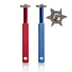 HIFROM Groove Sharpener with 6 Heads - Golf Club Groove Sharpener Re-Grooving Tool and Cleaner Replacement for All Irons Pitching Sand Lob Gap and Approach Wedges and Utility Clubs (Blue+Red)