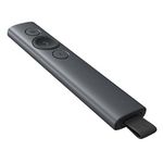 Logitech Spotlight Presentation Remote - Advanced Digital Highlighting with Bluetooth, Universal Presenter Clicker, 30M Range and Quick Charging – Grey