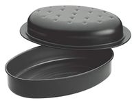 MasterClass Self-Basting Non-Stick Roasting Tin with Lid, Carbon, Grey, 27 x 18 cm