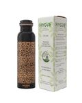 HYGGE 34oz (1L) Pure Copper Water Bottle – Ayurvedic Copper Bottle with Lid – Leak-Proof, Antique Embossed Design – Travel Water Bottle for Gym, Office, Hiking, Yoga – Eco-Friendly Drinkware