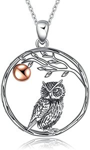 YAFEINI Collana con Gufo per Donna, Gioielli in Argento Sterling 925 con Ciondolo a Forma di Gufo, Regalo per Mamma e Amica (Collana con gufo 1)