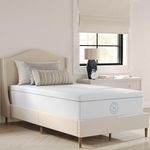 Martha Stewart SleepComplete Twin Mattress in a Box, Medium 5-Layer Cooling Gel and Green Tea Memory Foam Mattress, Recycled Removable Jacquard Cover, 12", White