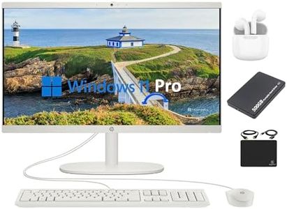 HP All-in-One Desktop Computer 2024 Newest, 21.5" 1080P FHD Display, Dual-Core Intel Celeron Processor, 16GB RAM, 1TB SSD, Privacy Webcam, Wi-Fi 5, Win 11 Pro, Mouse and Keyboard +HubxcelAccessory