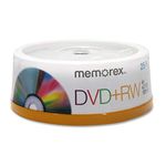 Memorex : Disc DVD+RW 4.7GB 4X 25/Spindle -:- Sold as 2 Packs of - 25 - / - Total of 50 Each