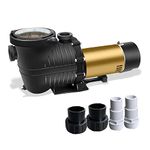 2.0HP Pool Pump,Dual Voltage 115/230V In/Above Ground Pool Pump, Self-priming Swimming Pool Water Circulation Pumps with 1.25" & 1.5“ NPT Unions