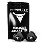 Decibullz 25-Decibel Noise-Reduction Earplugs for Hearing Protection, Custom-Molded Reusable Earplugs for Noise Sensitivity & Flights, Black