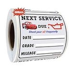 500 pcs Oil Change Service Due Reminder Window Stickers Static Cling 1.75x1.75 inch Christmas Low-Tack Auto Maintenance No Residue Car Stickers for Gas Stations,Auto Repair Shops,Gas Tanks,Windshield