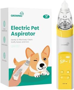 GROWNSY Electric Nasal Aspirator for Pet, Whisper-Quiet Nose & Ear Suction for Dogs, Cats, Puppies & Kittens, Adjustable Suction, Food-Grade Silicone, Relieve Congestion, Clear Milk, Clean Ears