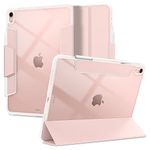 Spigen Ultra Hybrid Pro Full Cover Folio Case Compatible with iPad Air 11inch M2 (2024) / iPad Air 10.9inch 5th Gen(2022) / 4th Gen(2020) [Pencil Holder] [Trifold Stand] - Rose Gold