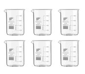 OCTA Borosilicate 3.3 Glass Beaker with Graduation Marks, Beaker for school collage chemistry lab laboratory (1000 ML- Pack Of 6)