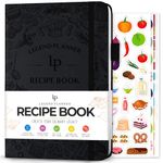 Legend Recipe Book – Blank Family Cookbook to Write In Your Own Recipes – Empty Cooking Journal – Personalized Cooking Notebook, Hardcover, A5-Sized, 58 Recipes In Total - Black