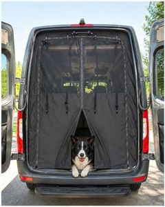 MELIPRON Van Bug Screen with Privacy Blackout Panel Fit for Mercedes Sprinter 2007-2025 High Roof Rear Door, Magnetic Self-Closing Mosquito Net Fly Screen for Van Life Camping