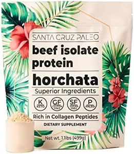 Santa Cruz Paleo Beef Isolate Protein Powder, Horchata, Rich in Collagen Peptides, Gluten Free, Keto, Sugar Free, Paleo, Grass Fed, 20g Protein Per Servngs, Low Calorie, Clean Ingredients, 1.11 Lbs