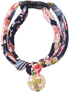 Necoichi Chirimen Temari Dynasty Cat Collar (Navy)