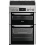 Hotpoint HDE6VDCASX 60cm Wide Double Oven Electric Cooker with Ceramic Hob - Stainless Steel - A Rated