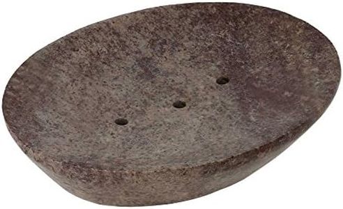Ajuny Porte Savon Auto Drainant Plateau avec Drain économiseur de Savon Durable pour Douche, Bar, Salle de Bain, Cuisine, Baignoire, Garde Les Barres de Savon au Sec et Facile à Nettoyer - Brun