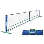 flybold Pickleball Nets | Portable Net Regulation Size Equipment Lightweight Sturdy Interlocking Metal Posts with Carrying Bag for Indoor Outdoor Pickle Ball Game Court | Full Court Size- 22ft