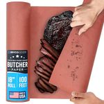 Pink Kraft Butcher Paper Roll - 18 Inch x 100 Feet (1200 Inch) - Food Grade Peach Wrapping Paper for Smoking Meat of all Varieties ââ‚¬â€œ Unbleached, Unwaxed and Uncoated - Made in USA