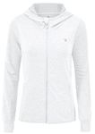 JHMORP Women's Running Jackets Full Zip Up Hoodies Long Sleeve UV Sun Protection Jersey Casual Outdoor Sport Jacket Shirts (White,CA M)