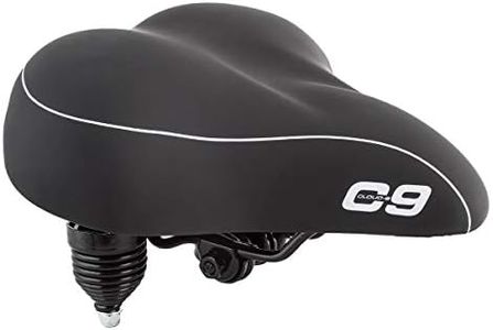 Cloud-9 Sunlite Bicycle Suspension Cruiser Saddle, Cruiser Gel, Tri-Color Black