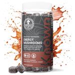 B12 Energy Support Mushroom Gummies with Cordyceps and Maitake by Known Nutrition | Delicious Natural Mixed Berry Flavour | 60 Two-a-Day Vegan Gummies (One Month’s Supply)