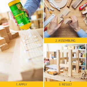 Everbuild 502 Weatherproof Wood Adhesive, 1 Litre – All Purpose Glue