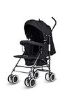 Lightweight Travel Stroller, Compact & Foldable, Bambico 5-Point Harness Pushchair - Buggy (Black)