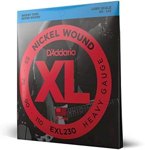 D'Addario EXL230 Nickel Wound Bass Guitar Strings, Heavy, 55-110, Long Scale