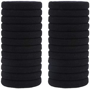 CCINEE Black Hairbands,Seamless hair loop,Hair Ring Girl Elastic Hair Ties-24Pieces