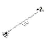 sourcing map 10" Cabin Hook Eye Latch Gate Door Swivel Window Door Hook Stainless Steel with Mounting Screws 1pcs