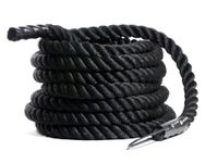 IRIS Fitness 1.5-inch Black Poly Dac Gym Climbing Rope (7 Meters)