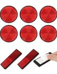 8pc Muliti Purpose Red Light Reflectors Rear Trailer Reflector Disks Caravan Bike