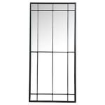 Coaster Annetta Rectangular Glass Window Pane Wall Mirror in Black