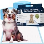 American Kennel Club Puppy Training Pads Ultra Absorbent 6-Layer Leak-Proof Protection with Quick Dry Gel – 22 x 22 Pee Pads - Eucalyptus Scented - Pack of 100