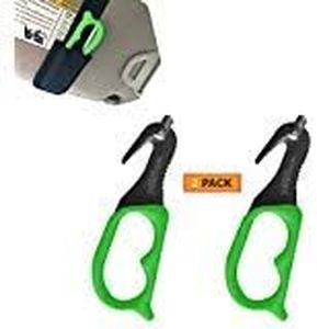 StatGear SuperVizor XT Auto Emergency Rescue Escape Tool - Seatbelt Cutter & Window Glass Breaker Hammer Survival - Mounts Right to Your Sun-Visor! Pack of 2