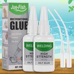 2PCS Welding High-Strength Oily Glue,Jue-Fish Glue Universal Super Glue Gel,Strong & Instant Bond,Quick Dry,Repair Glue for Shoes,Ceramics, Porcelain, Metal, Plastic, Wood, Leather, Glass (50g/1pcs)