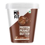 MuscleBlaze Fit High Protein Peanut Butter, Crunchy (Dark Chocolate Spread, 1kg) | 27g Protein | With Pea Protein & Whey Protein Concentrate | Fit Pack