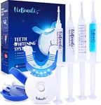 VieBeauti Teeth Whitening Kit - 5X LED Light Tooth Whitener with 35% Carbamide Peroxide, Mouth Trays, Remineralizing Gel and Tray Case - Built-in 10 Minute Timer Restores Your White Smile Mint