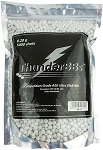 Thunder BBs TBB0.20 Airsoft BBS 0.20G, Competition Grade, White, 5000 Rounds/Bag