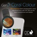 D-D Coral Colour Lens Gen 2 - Clip on colour-adjustment & close-focus Lens System for Smartphones & Tablets