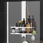 Kegii Shower Caddy Hanging, Rustproof Over Door Shower Shelf SUS304 Stainless Steel Shower Storage No Drill Silver