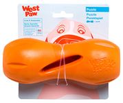 West Paw Design Zg091tng Zogoflex Qwizl Tough Puzzle Treat Toy for Dogs, Large, Orange, 6.5"