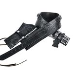 Hulara Full Grain DD Harness Buff Leather Western Gun Holster for Men Heritage Rough Rider 357 Magnum Holster Cowboy Gun Belt and Holster .38/.357 Cal Revolver Holster