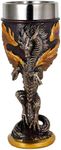 Medieval Flame Dragon Wine Goblet -