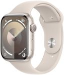 Apple Watch Series 9 [GPS 45mm] Smartwatch with Starlight Aluminum Case with Starlight Sport Band M/L. Fitness Tracker, Blood Oxygen & ECG Apps, Always-On Retina Display