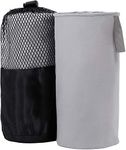 BIRDROCK HOME Multi-Purpose Microfiber Towel for The Beach, Travel, Pets or Camping - Large 31 x 63” - Grey - Quick-Dry - Absorbent Lightweight Compact - Mesh Bag - Kids Hiking Outdoor