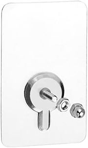 QWORK® 15 Pezzi Viti Adesive Staccabili per Montaggio a Parete Senza Foratura - Asta a Vite 14 mm - 5 x 8 cm - Fino a 10 kg di Carico