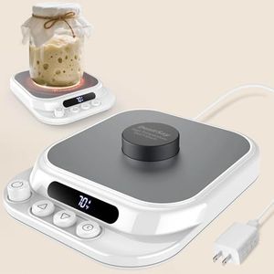 DesirSay Sourdough Starter Warmer(70-130°F),1°F Precise Temperature Control,24H Timer,Compatible with Flat/Concave Jar Bottom for Home Baking