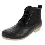 LONDON FOG Womens Winley Duck Boot, Black Nylon, 7 UK